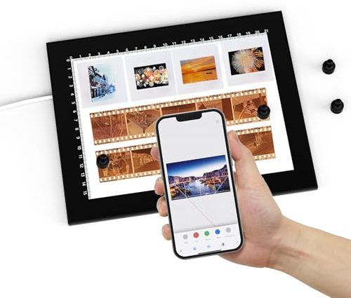 Magnetic Slide Scanner 5600K LED Light Panel 8”x6” - Ultra-Thin Portable Backlight for Slides and Film Negative Scanning