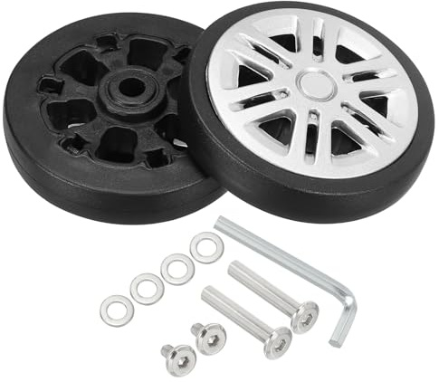 PATIKIL Ersättningsbagage resväska hjul reparationssats, 61 mm x 12 mm slitstarkt och tyst 360 svänghjul