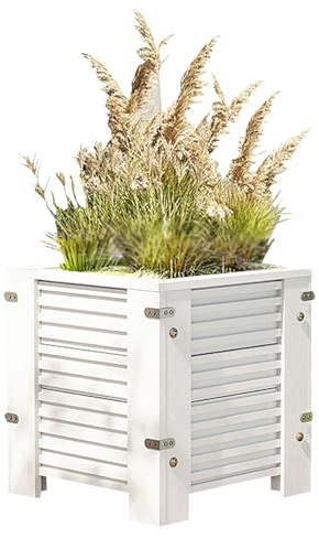 Preferspace Fioriera da giardino in legno per esterni, scatola per piantare verdure/erbe in cortile/patio, facile da installare