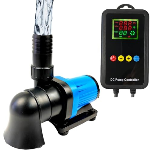 CONQUERALL CHS-2500 15W Pompa per laghetto DC 24V 660GPH(US) 12.4FT Pompa sommergibile a risparmio energeticoper acqua dolce, acqua di mare, fontane, stagni Koi, allevamenti ittici