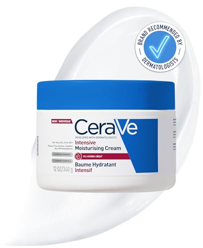 CeraVe - Baume Hydratant Intensif Corps & Visage - Peaux Très Sèches, Avec Démangeaisons - 72H d’Hydratation - Beurre de Karité + 3 Céramides + Hydro-Urea Boost - Sans Parfum, Non Comédogène - 340g