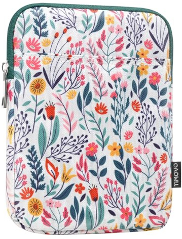 TiMOVO Housse 6-7 Pouces pour Liseuse, Compatible avec Nouveau Paperwhite/Colorsoft Signature Edition et Oasis, Étui de Protection et Sac de Transport pour Appareils Kobo, Fleur