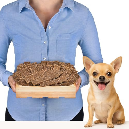 Deer Strips Dog Chews 1 kg (approx. 45–50 pieces) | natural dried dog snacks | hypoallergenic & high in protein | dental care | gently dried | healthy chewing fun with no additives for dogs