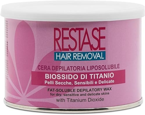 CERA DEPILATORIA rosa titanium Barattolo da 400 ML - confezione da 4 pezzi - per centri estetici e centri benessere anche per uso proprio