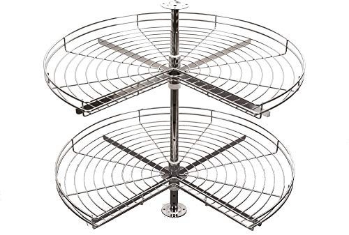 REJS THREE QUARTER KITCHEN CABINET 270 DEGREE CORNER CAROUSEL (Ø750, CHROME)