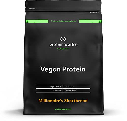 Protein Works - Vegan Protein Powder, Millionaire's Shortbread, 33 Servings, 100% Plant Based & Natural, Premium Multi-Protein Blend, Low Fat Shake, Low Calorie Shake, 1kg