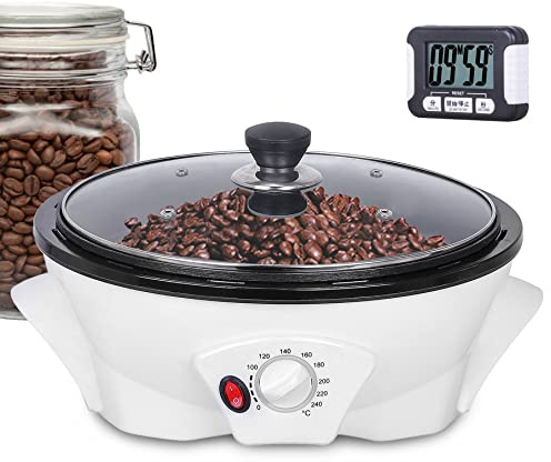 JIAWANSHUN Coffee Roaster Upgraded Electric Coffee Bean Roaster 1.1lb Coffee Roaster for Home Use,0-240℃ Temperature Adjust&Timer 110-120V