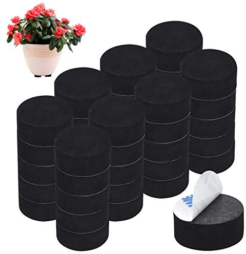 Skyzone Pied Pot de Fleur Invisible (Lot de 40), Auto-adhésif Antidérapant Pied en EVA de Patin antiderapant, Pieds de Meubles pour éviter Les Rayures sur Le Sol