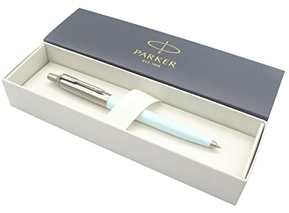 Parker Jotter Stainless Steel Ballpoint Pen | Artic Blue Pastel Finish | Blue Ink | Gift Boxed