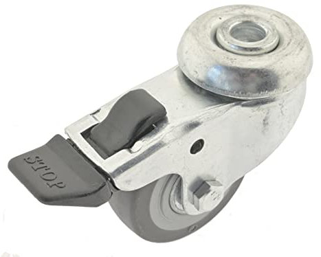 Apparaterolle, Rückenloch 10,2 mm, Lenkrolle mit Totalfestste Transportrollen Möbelrollen