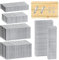 Tanstic 3624Pcs 18 Gauge 1/4 Narrow Crown Staples with Brad Nails Assortment Kit, 3/4, 1, 1-1/4, 1-1/2 Galvanized Finish Staples and 1, 2 Brad Nails for Pneumatic Electric Stapler (Silver)