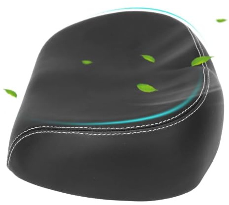HERCHR Sedia Bici, Sella per Bicicletta Confortevole Imbottita in Pelle PU Allarga Il Cuscino in Schiuma di Ricambio per Sella Larga per Bici da Strada/Montagna/Pieghevole(Nero)