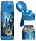 JARLSON® Trinkflasche Kinder MALI - Thermo Edelstahl Wasserflasche - BPA frei - auslaufsicher - Kinderflasche mit Chug Deckel- Flasche für Schule, Kindergarten - Roboter, 350 ml