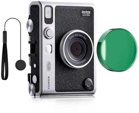 Rieibi Copriobiettivo per Fujifilm Instax Mini Evo, Verde, Fuji mini Evo