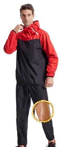 Weyot Vêtement De Sudation, Combinaison De Sudation Femme, Tenue De Sudation Homme, Sauna Sweat Suit - Haut De Sudation Et Pantalon, Ensemble De Sudation pour Fitness Running Yoga Jogging,L,Men