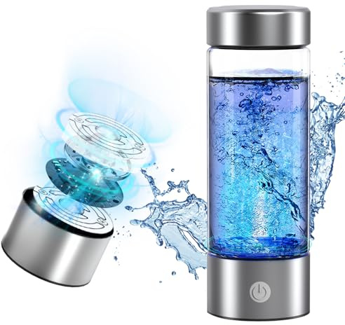 Botella de agua hidrogenada, generador de agua hidrogenada de 420 ml, utilizando tecnología SPE y PEM, generación de agua hidrogenada en tres minutos, adecuada para oficina, deporte, regalos.1piezas