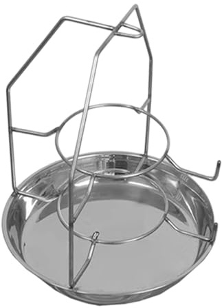 Dickly Cesta de Cenizas de carbón para Barbacoa, Recipiente Multifuncional de Acero Inoxidable, Accesorios para Asar, Altura 30 Cm