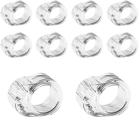 YFTRFR 10 Piezas Tope Puerta Pomo, Alta Elasticidad Protección Reducción de Ruido PVC Transparentes para Proteger Paredes, Muebles y Ventanas, Baño, Dormitorio(Color Transparente)