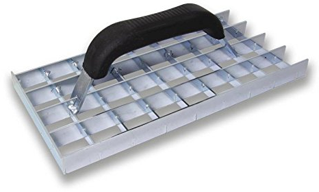 TREBI Gitterrabott 285 x 140 mm Putzhobel verzinkt - zum Egalisieren von Wänden und Abreiben von Putz - Profi Qualität