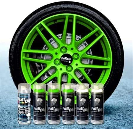 Full Dip Packs Lot de 6 bombes de peinture ML Vert Fluo Brillant