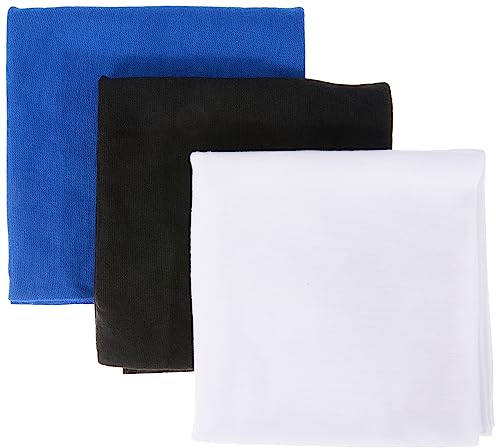 Elavedo Halstuch-Set, 3 Stück (1x Blau, 1x Weiß, 1x Schwarz)