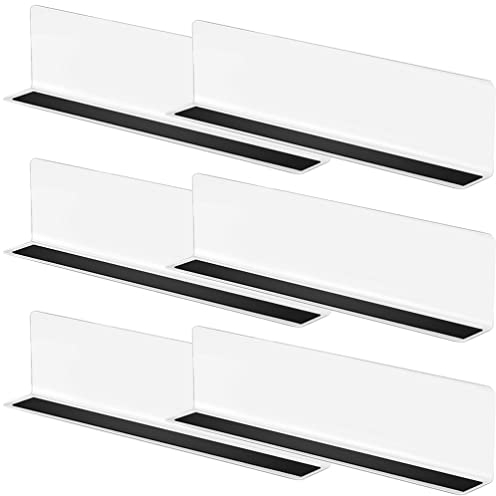 DOITOOL 6st Regalteiler Transparente Fachteiler Trennwände Für Schrankregale Klare Fachteiler Für Schränke Regaltrenner Aus Kunststoff Schrankteiler Magnetstreifen Teilung Schallwand