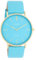 Oozoo Vintage Damen Uhr hellblau/Gold - Armbanduhr Damen mit 20mm Lederarmband - Analog Damenuhr in rund C20323