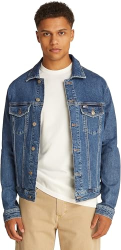 Tommy Jeans Ryan Rglr Trckr Jckt Ext Bi8130 Dm0Dm21047, Giacca Trucker, Uomo, Denim (Denim Medium), S