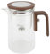 Teiera Magica, Teiera in Vetro da 800 Ml con Infusore e Coperchio, Teiera in Vetro per Separazione 'acqua con Manico in Legno, Teiera Magica Press Control, Teiera Magica