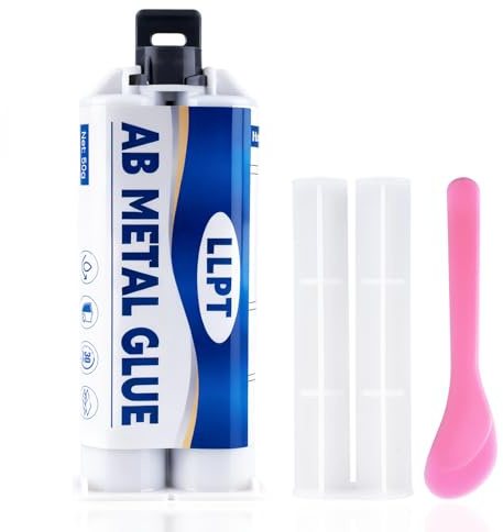 LLPT Metal Glue | High Strength AB Glue | 50g | Waterproof and Heat-Resistant | Metal Filler for Steel, Metals, Cast Iron | Suitable for Repairing Surface Cracks and Fractures(MG501) | 1 Pack