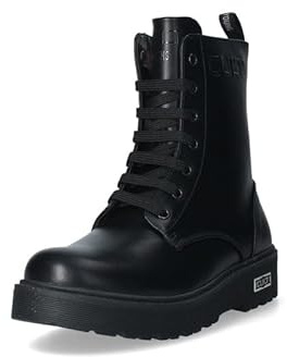 Cult Young Stivaletto Donna T-360D, Sintetico Nero, Suola Platform 2 cm, Tacco 4 cm, Altezza Gambale 16 cm (nero, regular, Sistema Taglie Calzature EU, Adulto, Numero, Media, 40)