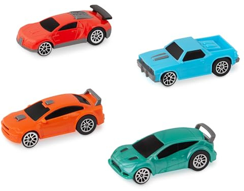 Driven by Battat – Turbocharge Pullback Vehicle Set with 4 Race Cars – Toy Playset for Kids – Action Toy Cars with Fast Speed – Includes 4 Vehicle – Gift for Boys & Girls 3+ Years
