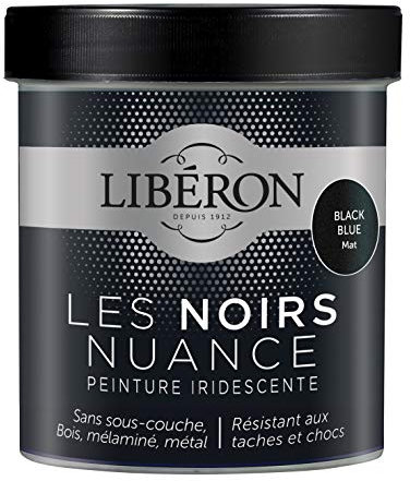 Libéron Peinture décorative Les noirs nuance, Black blue mat, 500 ML