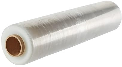 Pallet Shrink Wrap Stretch Film - Heavy Duty Industrial Film 400mm x 300m x 23 Micron Clear Cling Packaging Plastic Wraping Roll for Luggage Moving Furniture Protect Strong Packing Parcel - Pack of 1