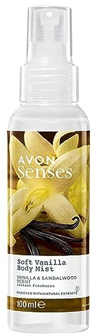 Avon Senses Body Mist 100ml (Soft Vanilla Vanilla & Sandalwood)