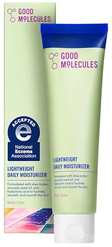 Good Molecules Lightweight Daily Moisturizer Face Cream – 100 ml / 3.38 fl oz - Non-Greasy Facial Moisturizer Face Lotion with Shea Butter & Hyaluronic Acid