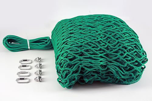 time4horses Futtersparnetz für Heuraufen 280x280cm, Maschenweite 30x30mm, Seilstärke 5mm Heunetz inkl. Befestigungsmaterial