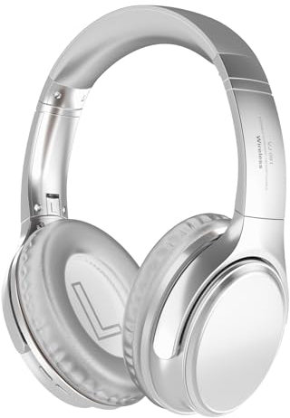 Auriculares Inalámbricos de Bluetooth 5.3 Cascos Híbridos de Diadema con Micrófonos Audífonos Supraurales con Sonido HIFI estéreo Auricular Over Ear con Cancelación de Ruido Blanco