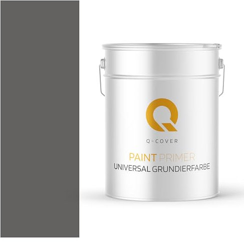 Q-COVER Universal Grundierfarbe 10 L Anthrazit Grundiermittel Für Außen Und Innen Acrylat Dispersion