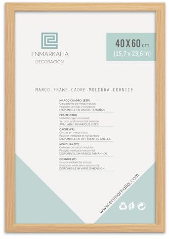 Enmarkalia Marco 40x60 cm - color Madera (moldura de 30x15 mm) X1 Ud.