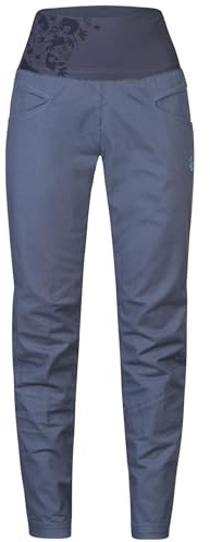 Rafiki Massone - Pantalones de escalada para mujer, transpirables, de algodón elástico, cómodos y duraderos, ideales para rocas, salas y ocio, azul, 34