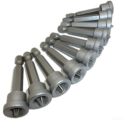 Honseadek 10 Pack PH2 50mm Screwdriver Bits For Drywall And Gypsum Board Screws With Depth Control To Prevent Over Penetration, Suitable For Electric And Cordless Drills