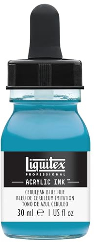 Liquitex 4260470 liquid Professional Acrylic Paints - Ink, Indian ink, 30 ml, highly pigmented airbrush paint, oil blue shade