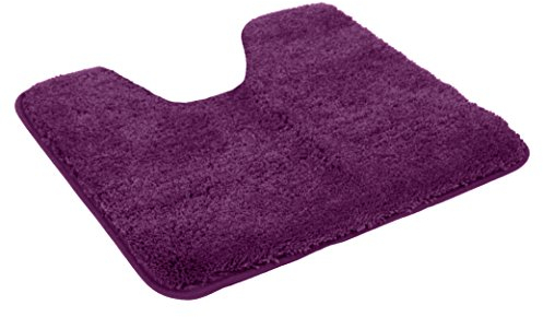 Kinzler J-10002/101 aubergine Badematte, Mikrofaser, 50x55 cm mit Ausschnitt