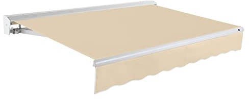 Awntech 18' Destin Right Motor (18' x 10') Retractable Patio Awning, Tan