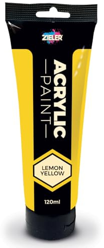 Zieler 120ml Acrylic Paints (Lemon Yellow)