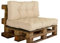 deco arts - Cojín acolchado acolchado acolchado con certificado Oeko-TEX – Tratamiento repelente – 120 x 80 cm, 9 kg, color beige