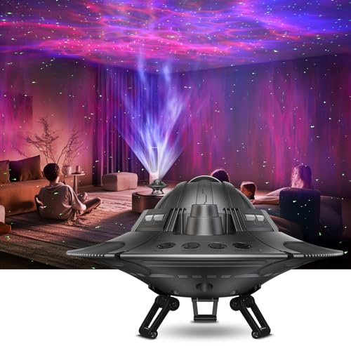 UFO Galaxy Projector, LED Lights for Bedroom, Star Projector, Night Light for Kids and Adults, Starry Nebula Ceiling LED Lamp, Room Decor Aesthetic, Gifts for Christmas, Birthdays, Valentine's Day