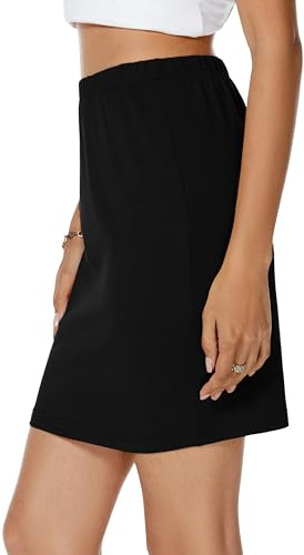 SHCNSJC Damunderkjol Kort Osynlig Elegant Knälång Kjol