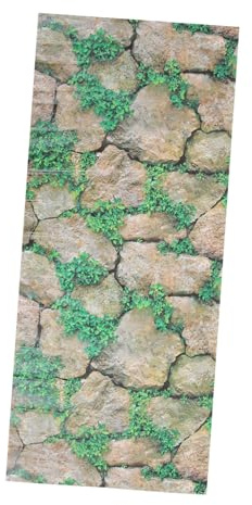 ibasenice Terrarium Background Sticker with Sturdy Paper and Lifelike Rock Design, Self-adhesive for Reptile Tank Decoration, for Pet Living Box, 39.4x17.7 Inch